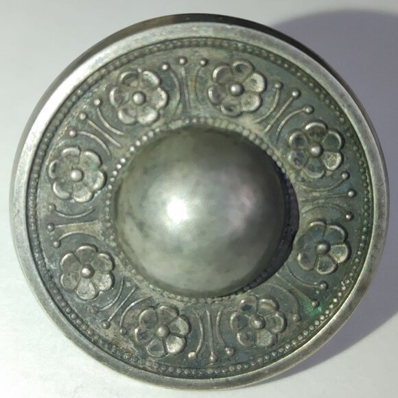 Antique Silver Sentiment Pin Mourning Brooch Victorian Era Forget Me Knots - Picture 2 of 11